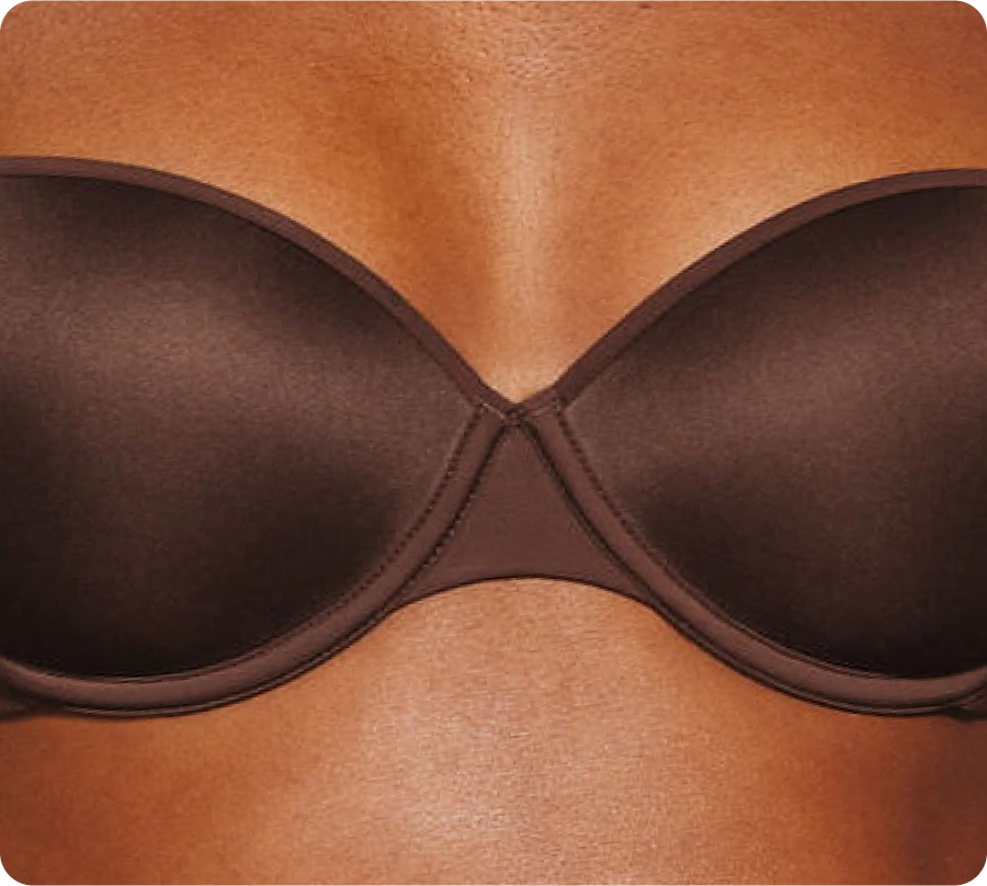 Close-up of a deep brown ThirdLove bra